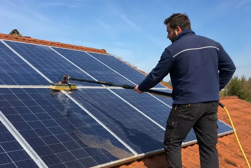 Nettoyage et entretien de panneaux solaires à la Tour-Blanche-Cercles